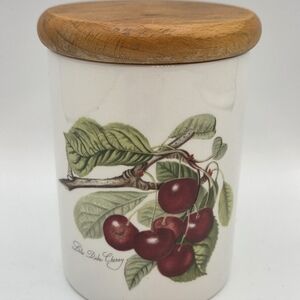 Vintage Pomona Portmeirion The Duke Cherry Lidded Storage Jar Canister .